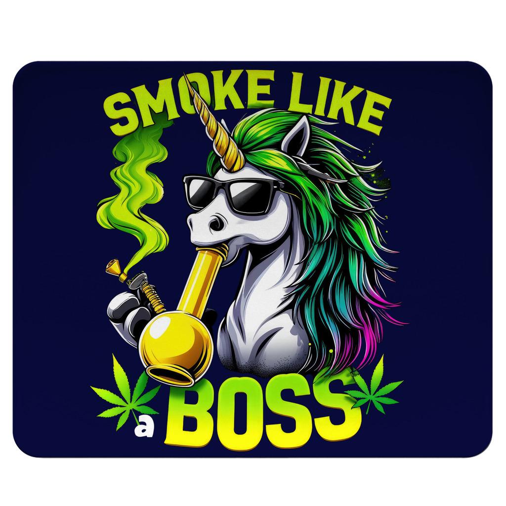 Mousepad Boss Unicorn Funny Weed