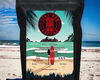 Tiki Red Coffee Paradise Blend, Premium Coffee Beans for a Taste of Paradise, Bold and Flavourful, Ideal for Coffee Enthusiasts