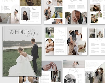 Maeve — Canva Wedding Photography Pricing Magazine, Photography Welcome Guide Template, Wedding Photographer Marketing Magazine Editable