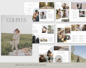 Maeve — Canva Fotografie Pricing Magazin, Fotografie Willkommen Guide Vorlage, Paare Fotograf Marketing Magazin Canva Vorlage