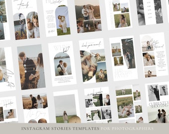 Maeve — Photographer Instagram Stories Template - Instagram Templates for Wedding Photography - Canva Stories Templates for Photographers