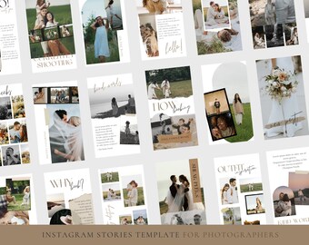 Evelyn — Canva Photographer Instagram Stories Template - Instagram Templates for Wedding Photography - Stories Templates for Photographers