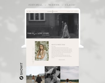 Plantilla de sitio web de Showit - Plantilla de sitio web para fotógrafos - Plantilla de sitio web para fotógrafos - Diseño de sitio web Showit clásico moderno