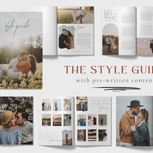 Maeve - CANVA Photography Client Closet Guide - Style Guide for Photographers with copy - Client Style Guide Template with prewritten text