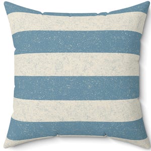 Cozy Coastal Stripe Pillow, Nautical Decor, Beach House Accent, Comfortable Throw Cushion, Living Room Styling, Farmhouse pillow