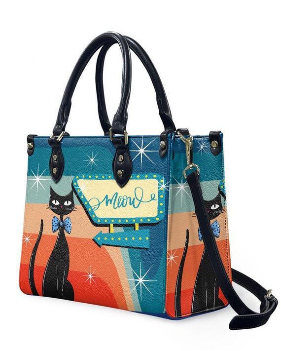 Atomic Cat Handbag: MCM Retro Shoulder Bag, 50s 60s Style