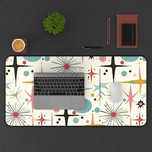 MCM Desk Mat: Mid Century Modern Starburst Desk Protector