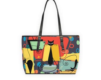 Borsa a tracolla Atomic Cat, borsa MCM Mid-Century Modern