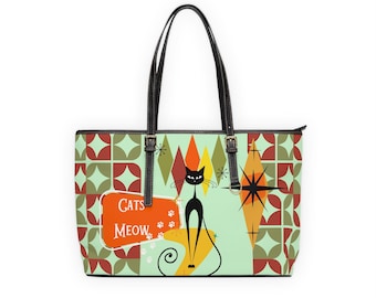 Borsa a tracolla Atomic Cats Meow, borsa retrò in stile Mid-Century Modern
