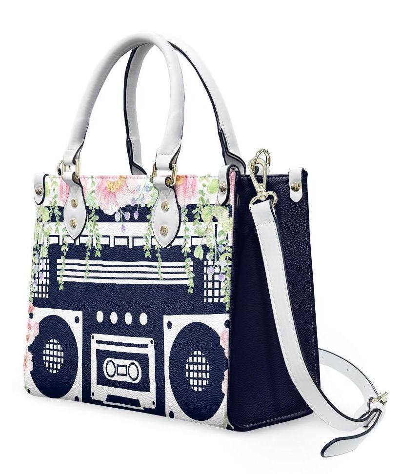 Retro Boombox PU Leather Handbag, 80s Inspired Shoulder Bag - Etsy