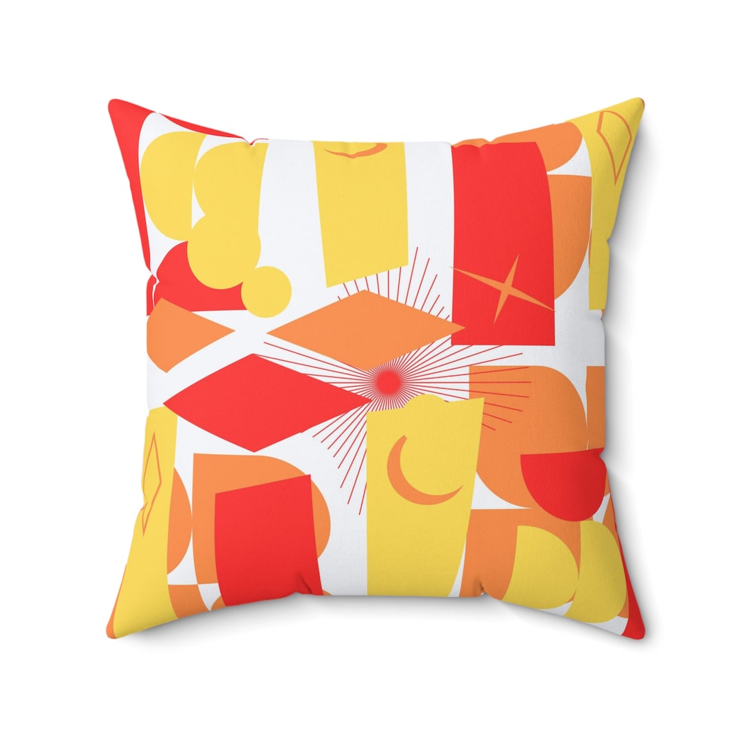 Midcentury Modern Pillow Retro Inspired 70s Throw Pillows Etsy