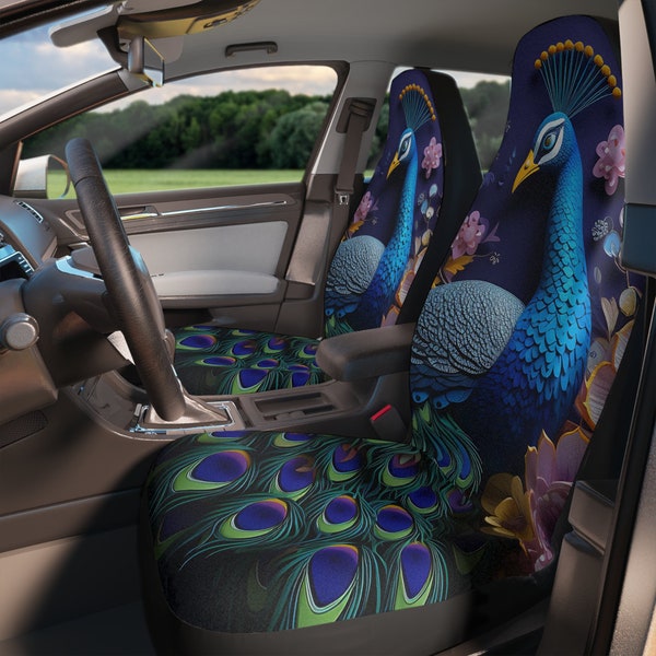 Exquisite Elegance: Peacock-Inspired Car Seat Covers to Elevate Your Ride