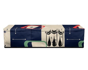 Atomic Cat Cutting Machine Cover: Retro MCM Home Decor