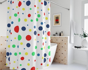 Colorful Polka Dot Shower Curtain: Fun Bathroom Decor