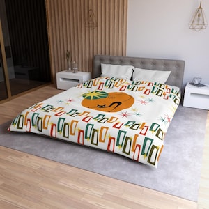 Retro Cat Microfiber Duvet Cover, Vintage Style Bedding, Cozy Home Decor, Fun Gift for Cat Lovers, Perfect for Bedrooms, Unique Cat [...]
