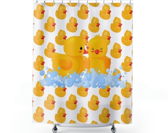 Quack-tastic Delight: Rubber Duck Shower Curtain Adds Fun to Your Bath