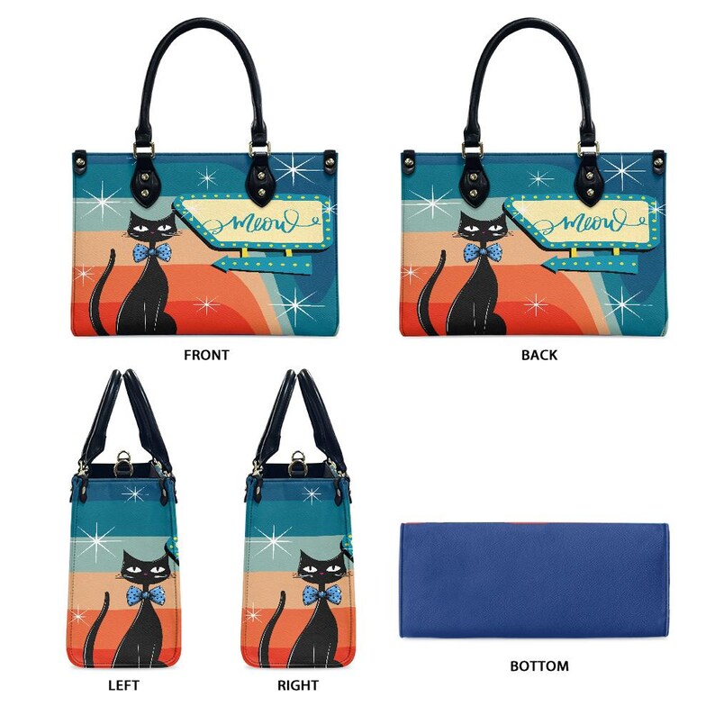 Atomic Cat Handbag: MCM Retro Shoulder Bag, 50s 60s Style image 7