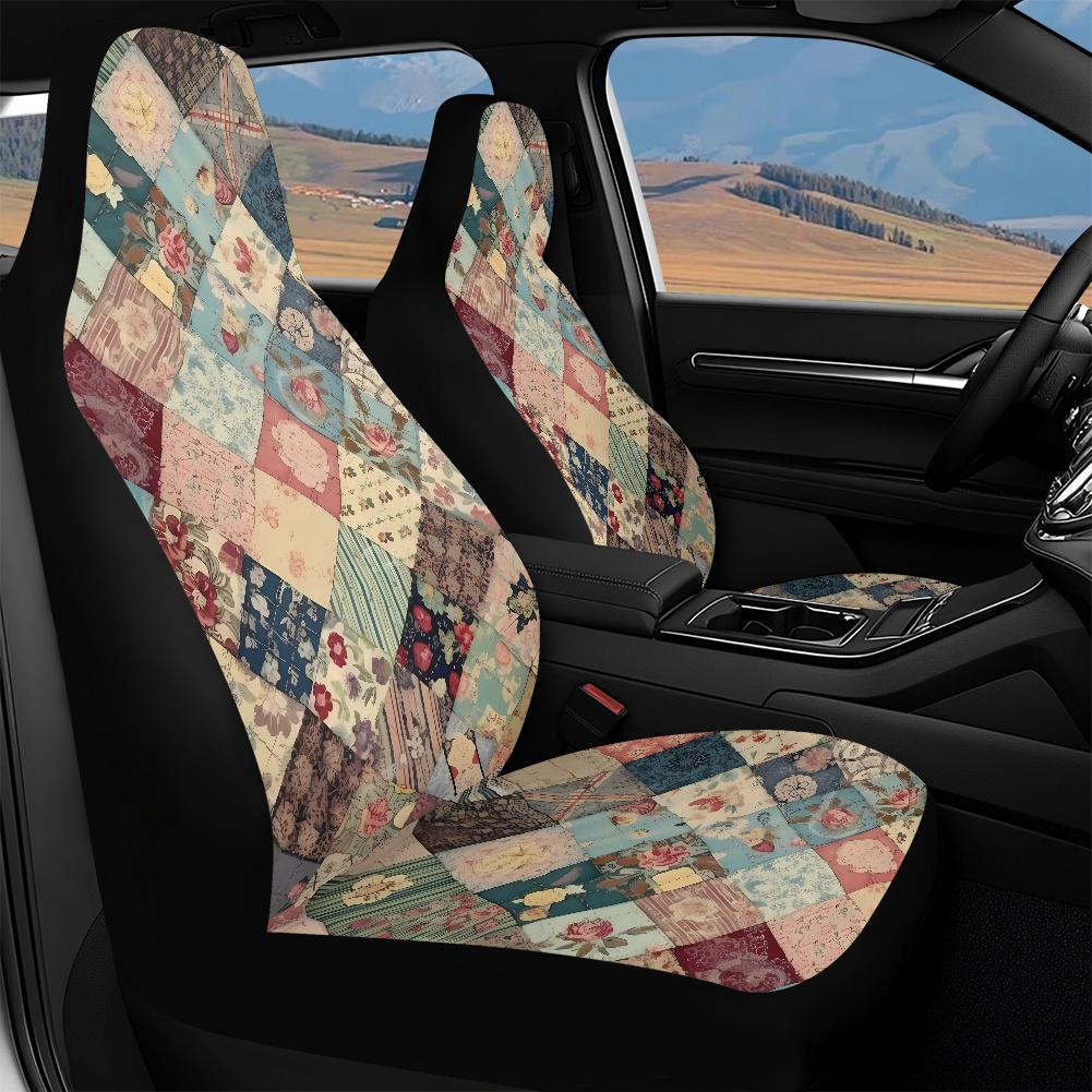 Pink Floral Patchwork Car Seat Cover Set: Shabby Chic, Water-resist - Etsy