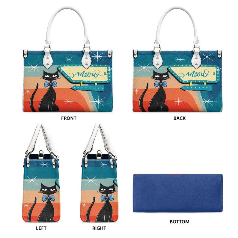 Atomic Cat Handbag: MCM Retro Shoulder Bag, 50s 60s Style image 4