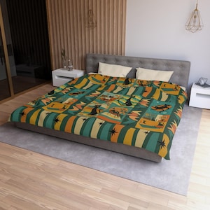 Retro Cat-Themed Microfiber Duvet Cover, Cozy Home Decor for Cat Lovers, Unique Gift for Cat Owners, Fun Bedding for Animal Lovers, [...]