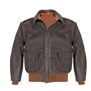 Mens Brown Aviator Flight Bomber G1 Flight Bomber Jacket