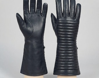 Darth Vader Gloves - Black Leather Gauntlets, Sith Lord Cosplay Prop