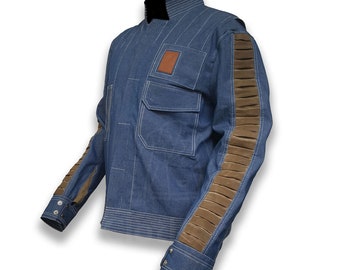 Rogue One Story Jyn Erso Jacket in blue denim cosplay handmade