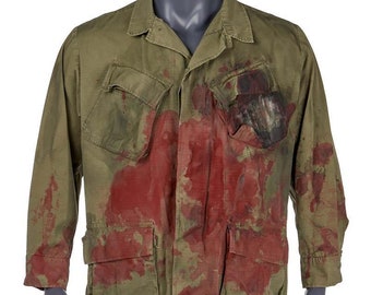 Tropic Thunder Bloody Army Jacket, Fake Bloody Shirt Handmade