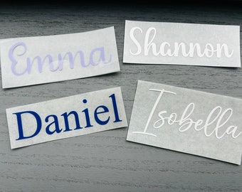 LIMITED AVAILABILTY COLOURS** Personalised Iron on Vinyl Names