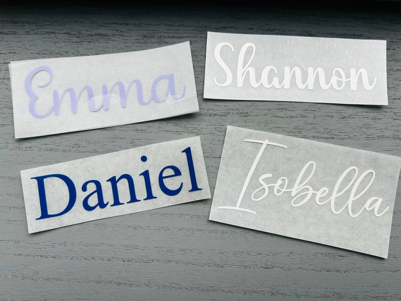 Personalised Iron On Vinyl Names image 1