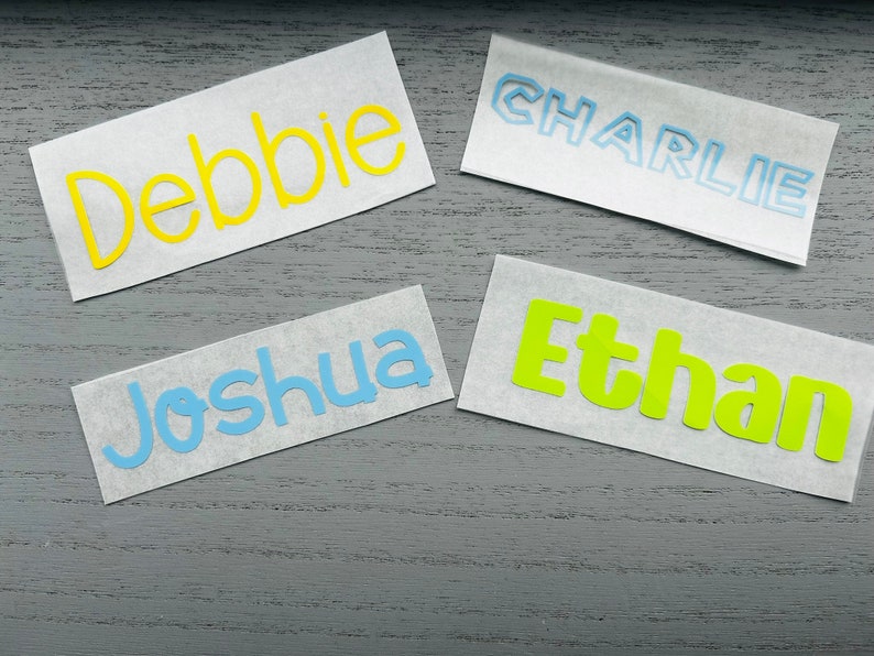 Personalised Iron On Vinyl Names image 5