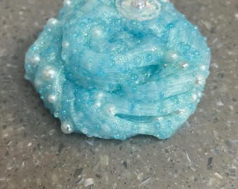 Mermaid Shell Crunch - Blue To Gold Crunchy and scented Color Shifting Slime