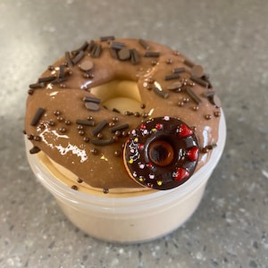 Chocolate Glazed Donut - Scented DIY Clay Slime