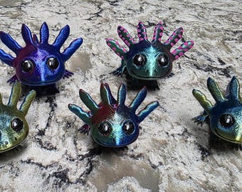 Iridescent 3D Printed Axolotl Figurine