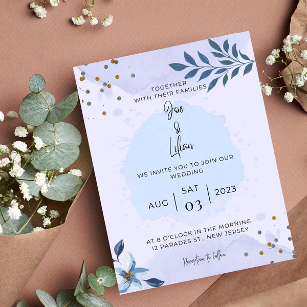 Luxury Wedding Card Special Wedding Card White wedding card, wedding day card personalised name and venue wedding card