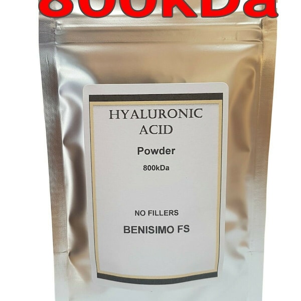 Pure Hyaluronic Acid Powder,High Strength,Multi Listing,800kDa,Serum,Lotion