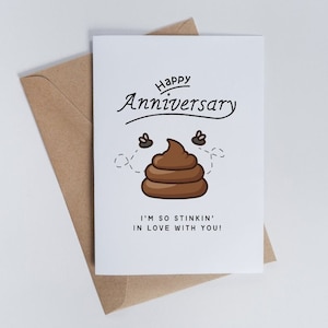 Cartão de aniversário, cartão de marido para esposa, cartão de aniversário engraçado, estou tão apaixonado por você, cartão de felicitações engraçado Poo