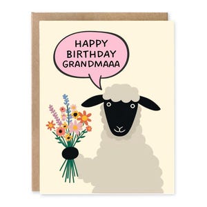 Carte d'anniversaire drôle de grand-mère - grand-mère, carte pour nounou, carte pour grand-mère, carte calembour pour grand-mère, jolie carte de petits-enfants