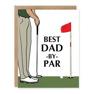 Meilleur papa de la normale - Carte de fête des pères de golf, carte d'anniversaire de golf