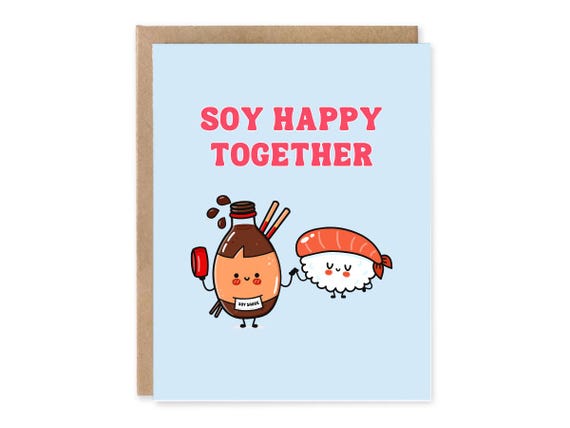 Cute Soy Happy Together Greeting Card