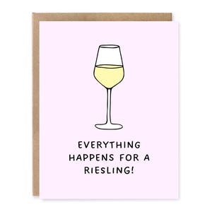 Tout se passe pour un riesling, source d'inspiration, humour, carte de voeux, carte de vin