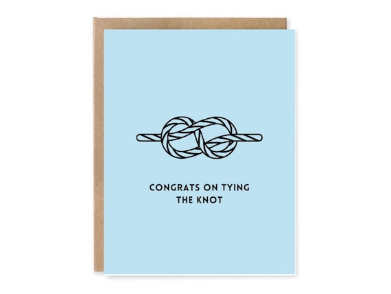 Tying the Knot - Wedding Card - Funny Wedding Card - Wedding Adventure - Congratulations Wedding Card