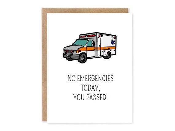 Paramedic Graduation Card, Graduation Card For Emergency Services Graduate, Look At You Becoming A Paramedic