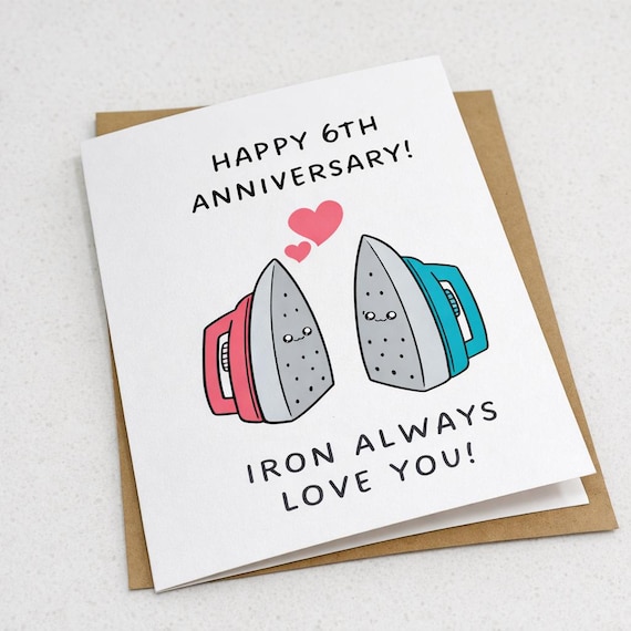 Happy 6th Anniversary Card