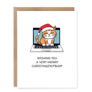 Carte de voeux drôle de chat, carte de voeux de joyeux Noël / Carte de chat drôle / Joyeux Noël de la part du chat / Carte de Noël