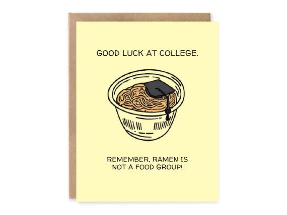 Funny College Gift, Blank Greeting Card,College Card, Going to College,Humorous Card, Off to College,College, To College Gift Going Away