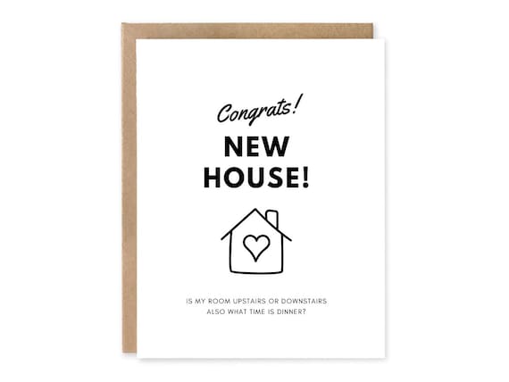 Cute Funny Housewarming Card, Housewarming Gift, Congratulations On Your New Home, Congratulations On Your New House, Funny New Home Card