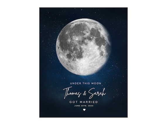 Personalised Moon Print, Couples Print, Digital Printable art, Moon phases Print, Custom Moon print, Engagement Wedding gift