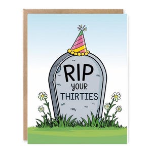 RIP des années 30, drôle de carte de 40e anniversaire, carte de 40e anniversaire pour elle / lui mari femme ami cousine, carte de joyeux 40e anniversaire, carte faite main
