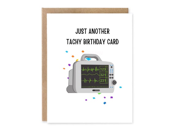 Funny Congratulations Just another Tachy Birthday Card | Tachycardia Card || Doctor/Nurse/Paramedic Birthday | Cardiology Humour